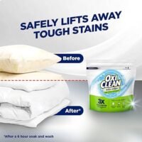 OxiClean Triple Action Free Versatile Stain Remover Powder, Use with Detergent, No Fragrance, No Dyes, No Phosphates, No Chlorine, Removes Stains, Brightens Colors and Whites, 4 lbs