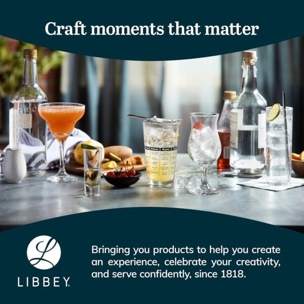 Libbey 917CD Heavy Base Rocks Glasses Set of 12, Rocks Glass Cups with Simple Lines, Elegant Old Fashioned Glass Set for Whiskey, Cocktails and More - Image 4